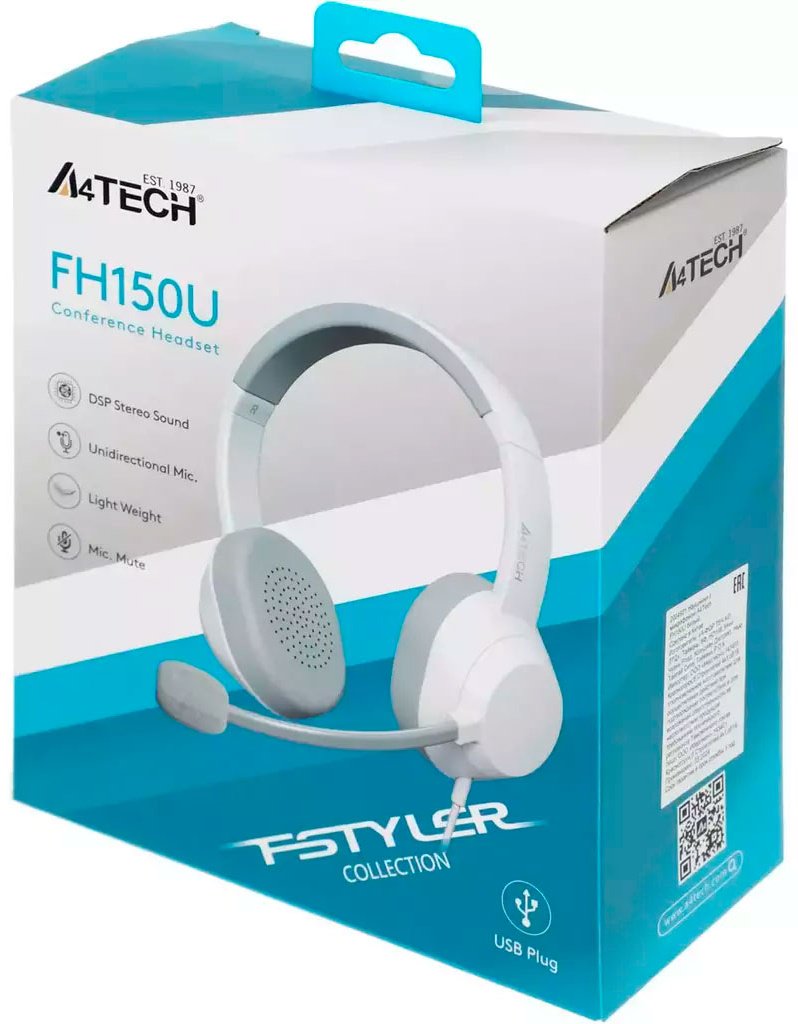 Наушники A4Tech FH150U белый купить,NaN