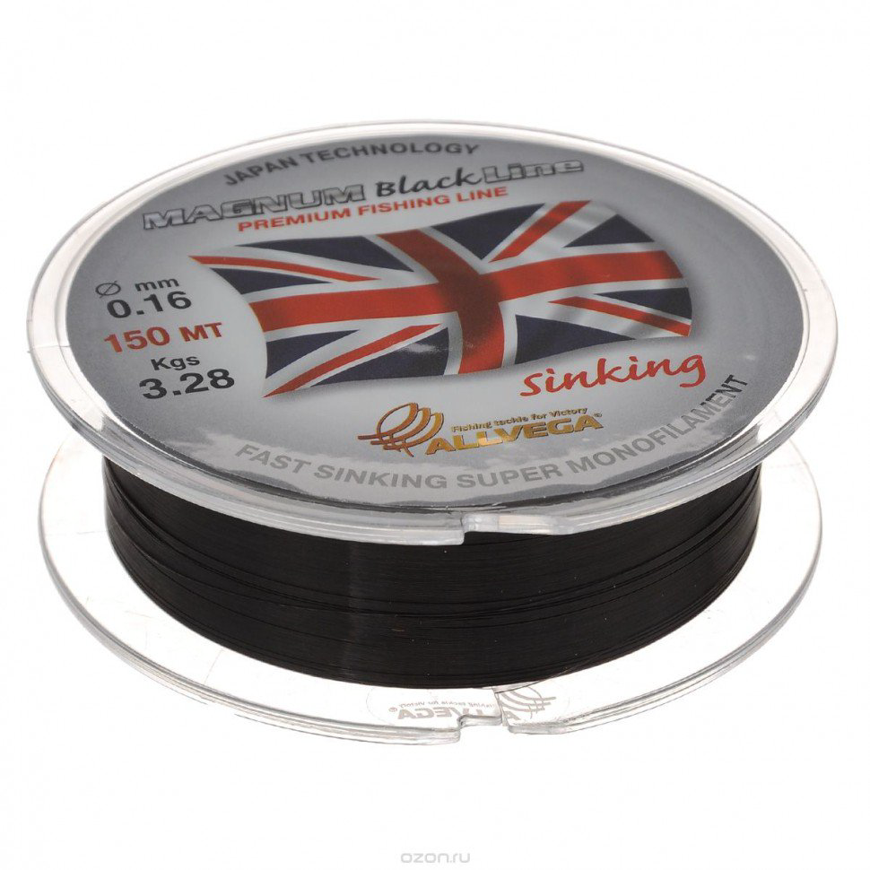 Рыболовная леска Allvega Magnum Black 0,22 мм чёрная купить,NaN