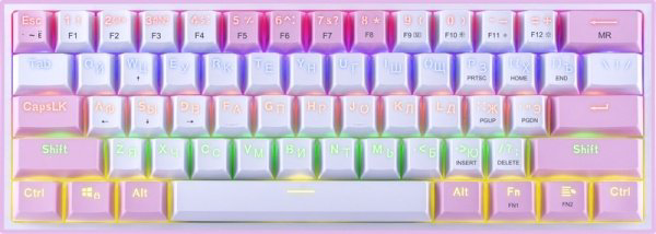Клавиатура Redragon Fizz K617-R розовый