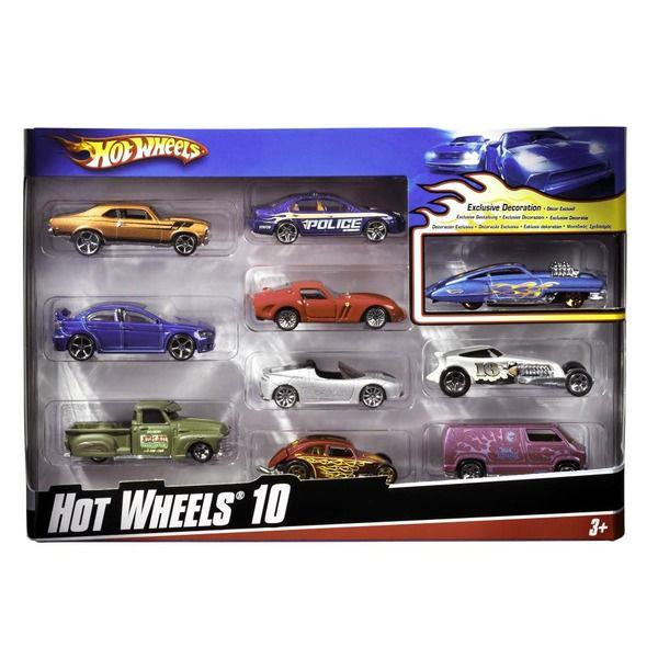 Игровой набор Hot Wheels Basic из 10 машинок