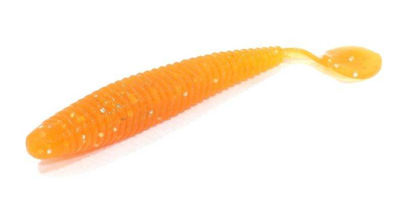 Виброхвост Aiko Magic Grub 4" 014 Crazy Orange fish smell 6шт купить,NaN