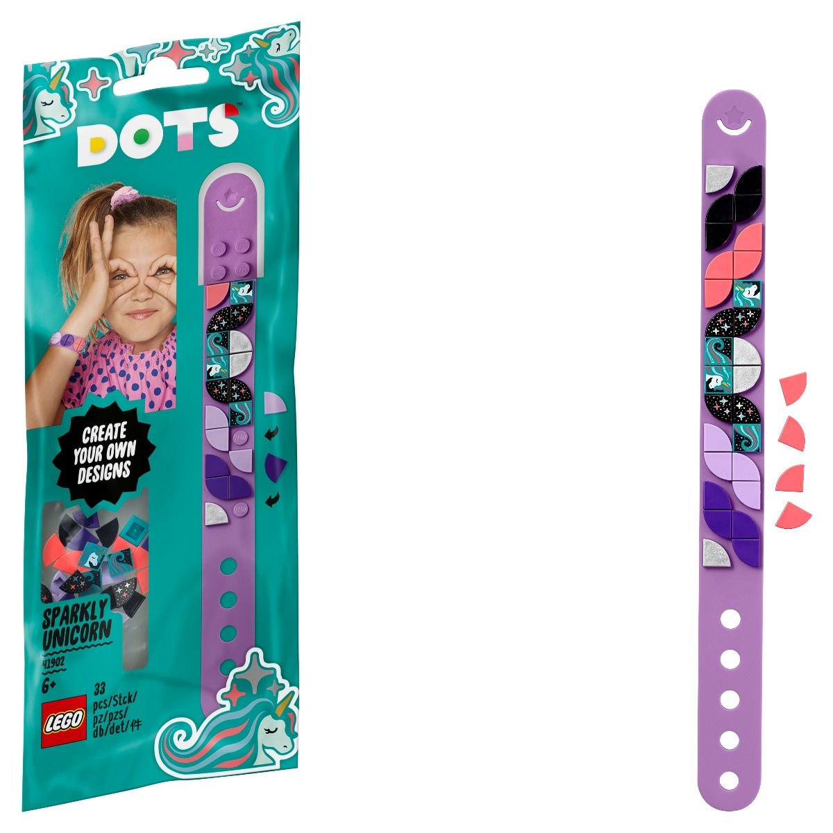 Конструктор Lego DOTs Браслет Сверкающий единорог 41902 купить,NaN