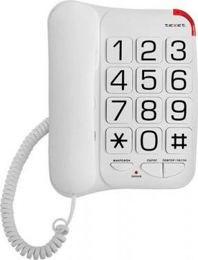 Стационарный телефон Texet TX-201 белый купить,NaN