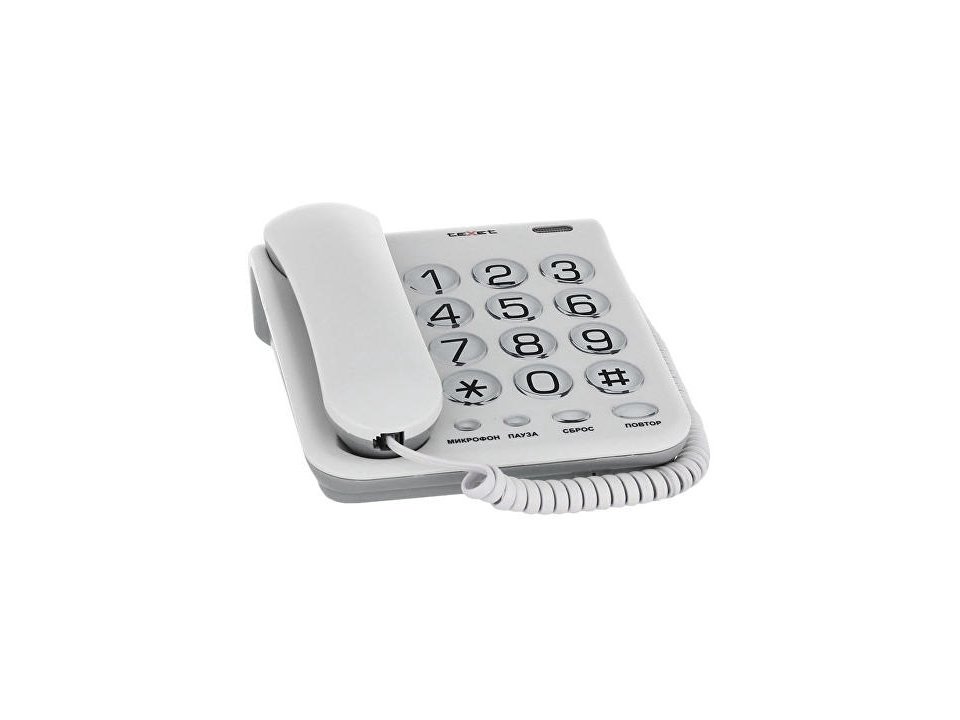 Стационарный телефон Texet TX-201 белый - ForteMarket Стационарный телефон Texet TX-201 белый купить,0