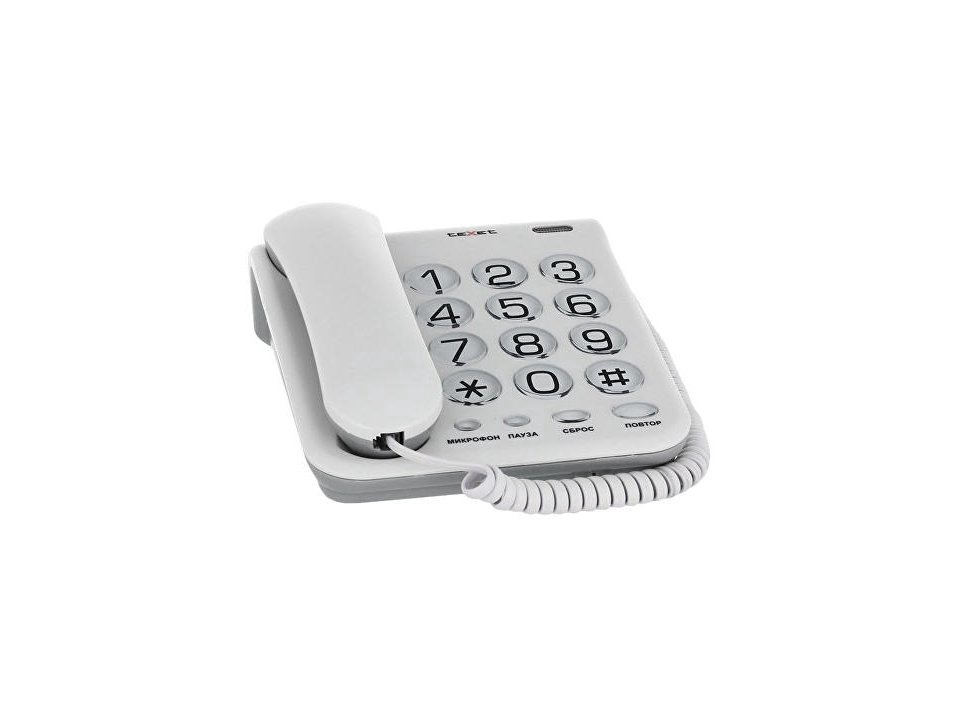 Стационарный телефон Texet TX-201 белый купить,NaN