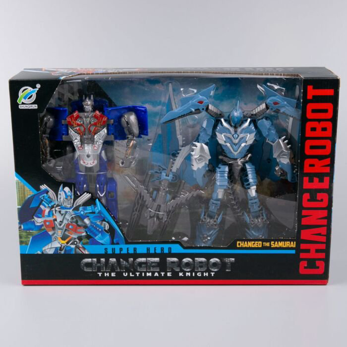 Игровой набор Changerobot  из 2х роботов-трансформеров синий-голубой купить,NaN
