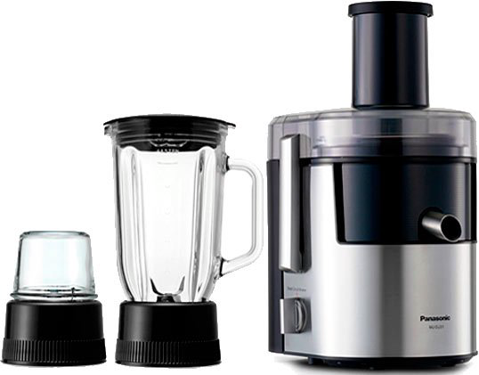 Соковыжималка Panasonic MJ-DJ31STQ черно-серебристая