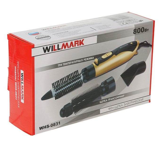 Фен-щетка Willmark WHS-0831 золотая купить,NaN