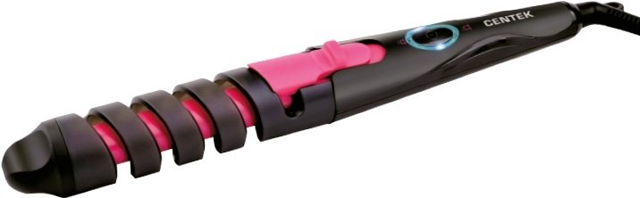 Стайлер Centek CT-2076 черно-розовый