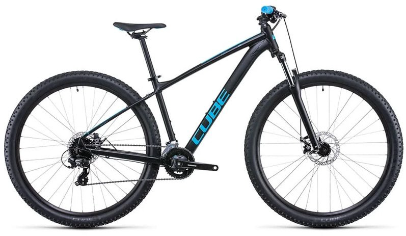 Велосипед Cube Cube велосипед Aim - 2022/598000/XL-22 (29"), black-blue 2022 22 дюйма черный купить,NaN