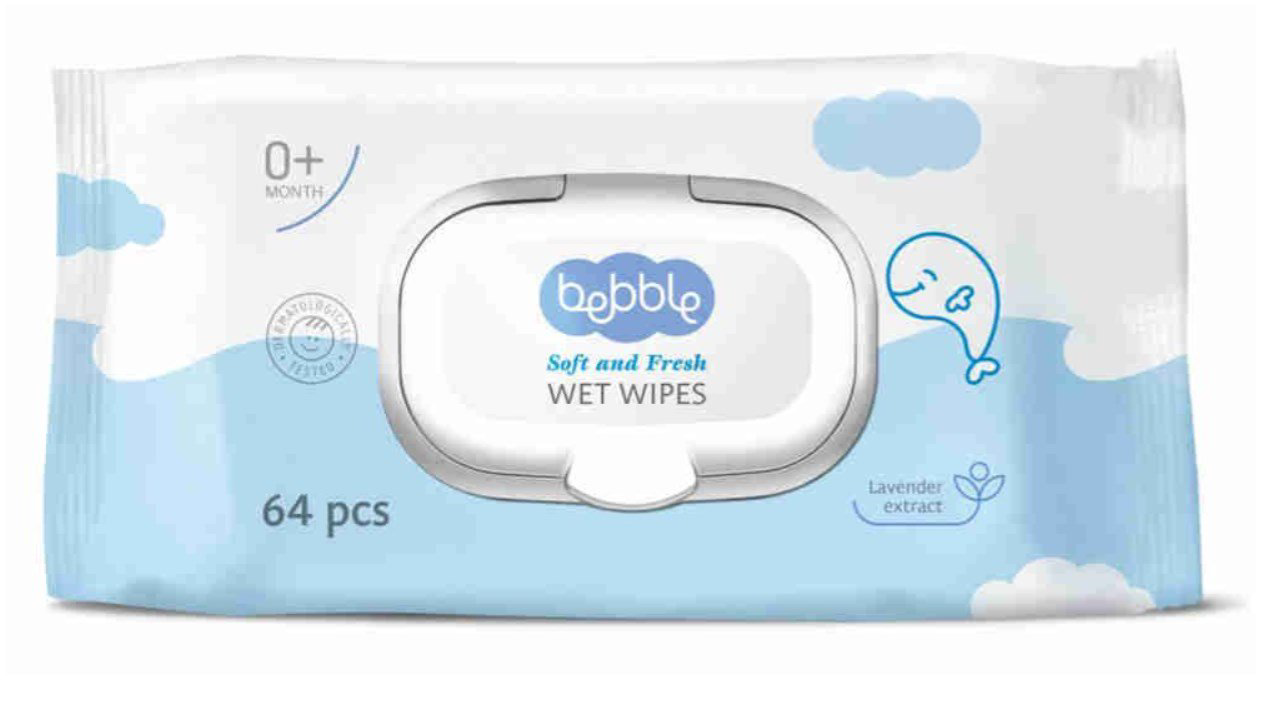 Салфетки влажные Bebble  64шт купить,NaN