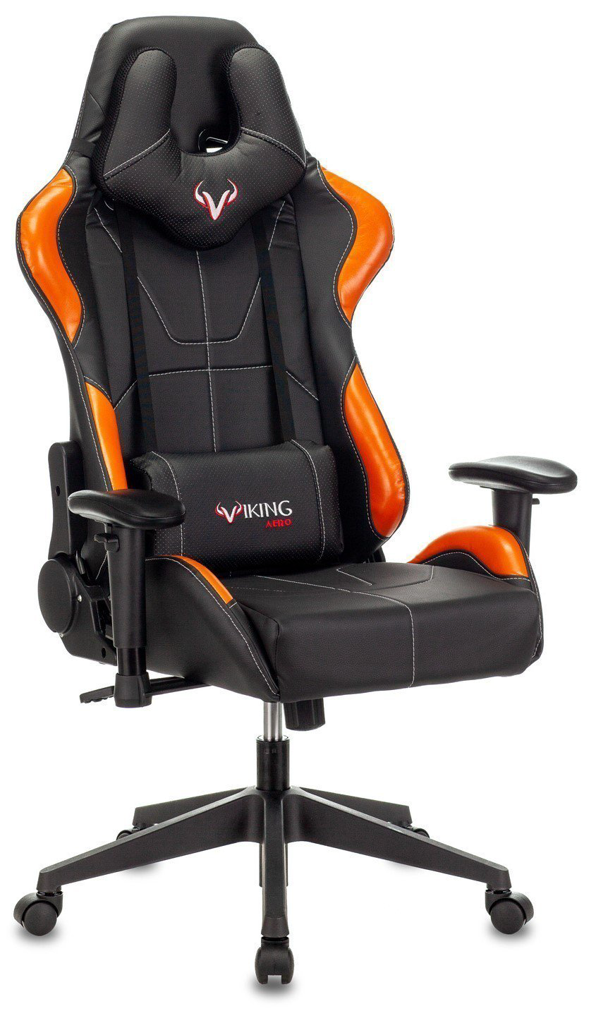 Игровое кресло Бюрократ Viking 5 Aero черно-оранжевое купить,NaN