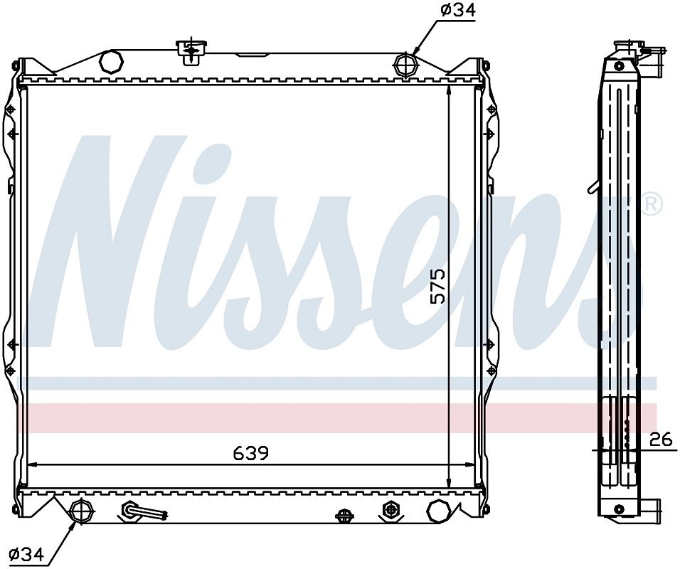 Nissens радиатор основной 647551 купить,NaN