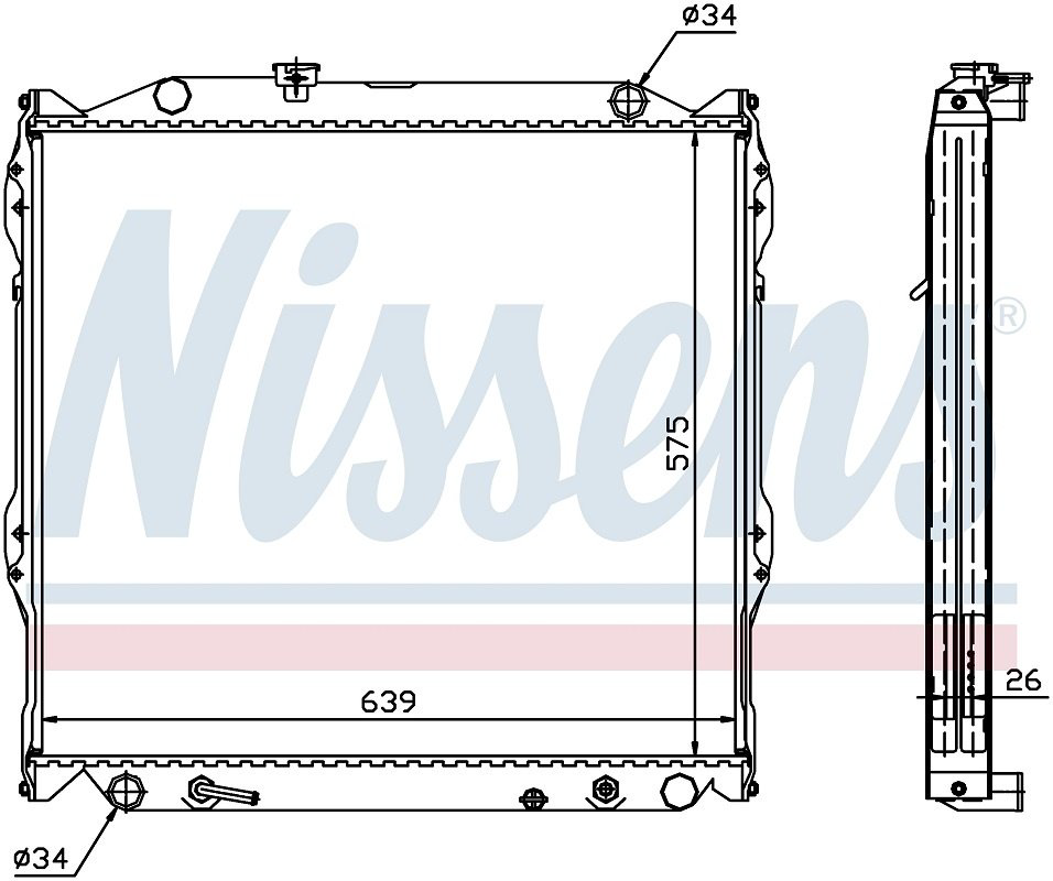 Nissens радиатор основной 647551 купить,NaN