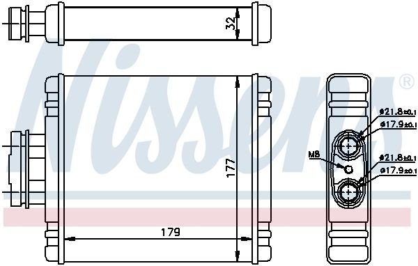 Nissens радиатор печки 73654 купить,NaN