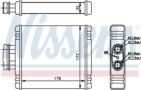 Nissens радиатор печки 73654 купить,NaN