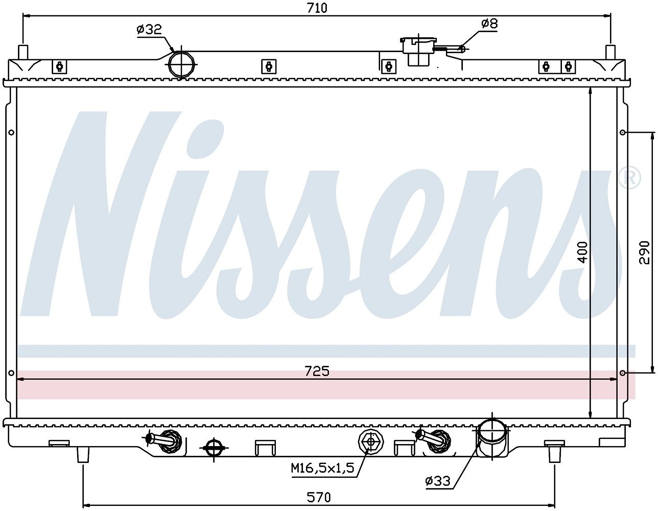 Nissens радиатор основной 68106 купить,NaN