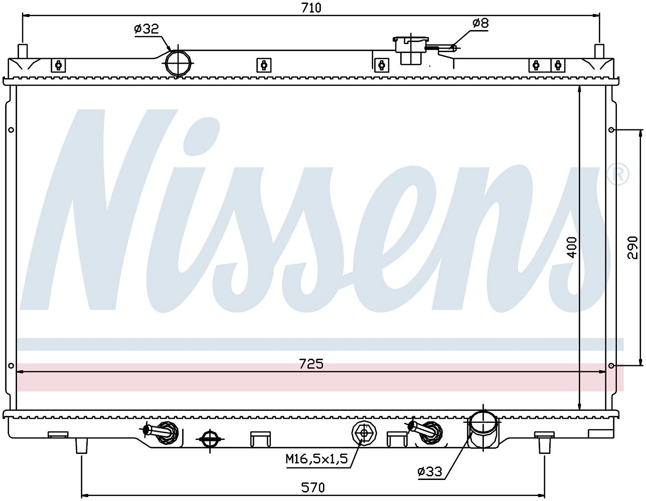 Nissens радиатор основной 68106 купить,NaN