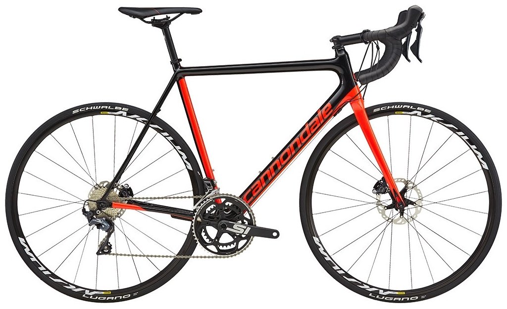 Велосипед Cannondale 700 M S6 Evo CRB Disc Ultegra 2018 23.5 дюйма черный-красный купить,NaN
