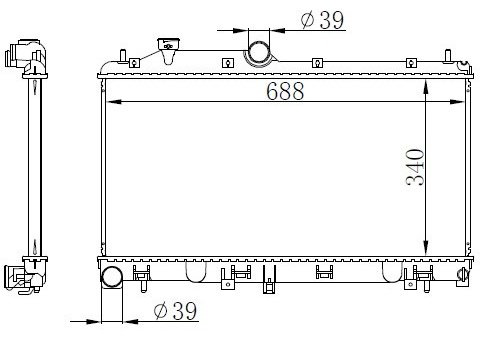 DENSO радиатор основной DRM36007 купить,NaN