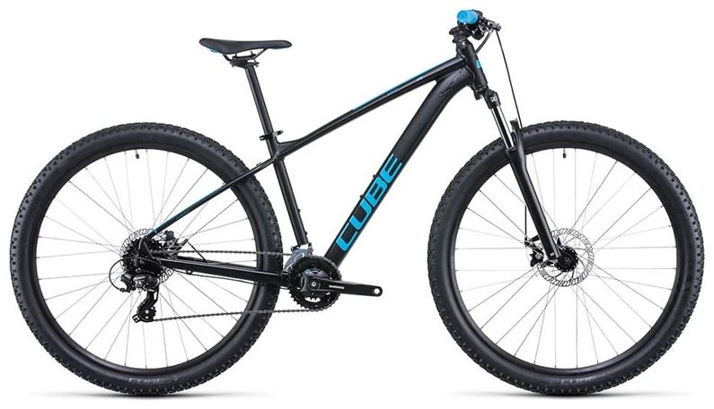 Велосипед Cube Aim - 2022/598000/S-16 (27.5"), black-blue 2022 15 дюймов черный купить,NaN