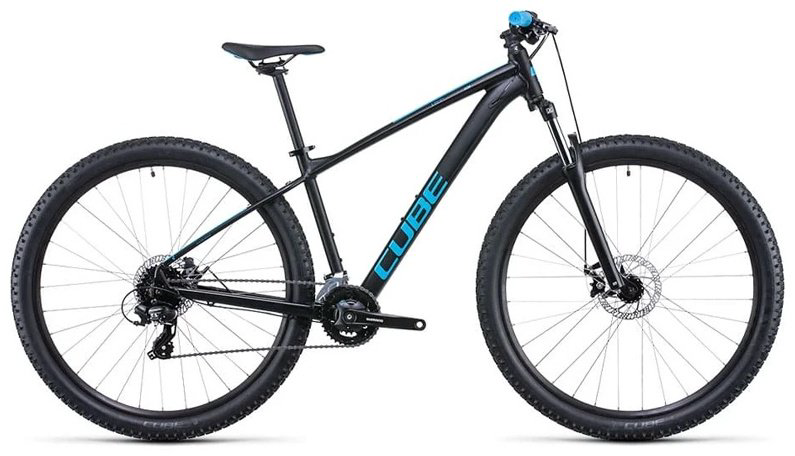 Велосипед Cube Aim - 2022/598000/S-16 (27.5"), black-blue 2022 15 дюймов черный купить,NaN