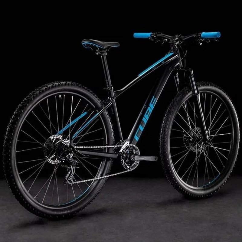 Велосипед Cube Aim - 2022/598000/S-16 (27.5"), black-blue 2022 15 дюймов черный купить,NaN