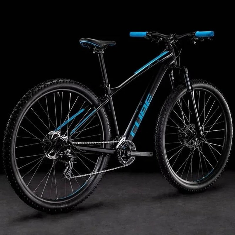 Велосипед Cube Aim - 2022/598000/S-16 (27.5"), black-blue 2022 15 дюймов черный купить,NaN