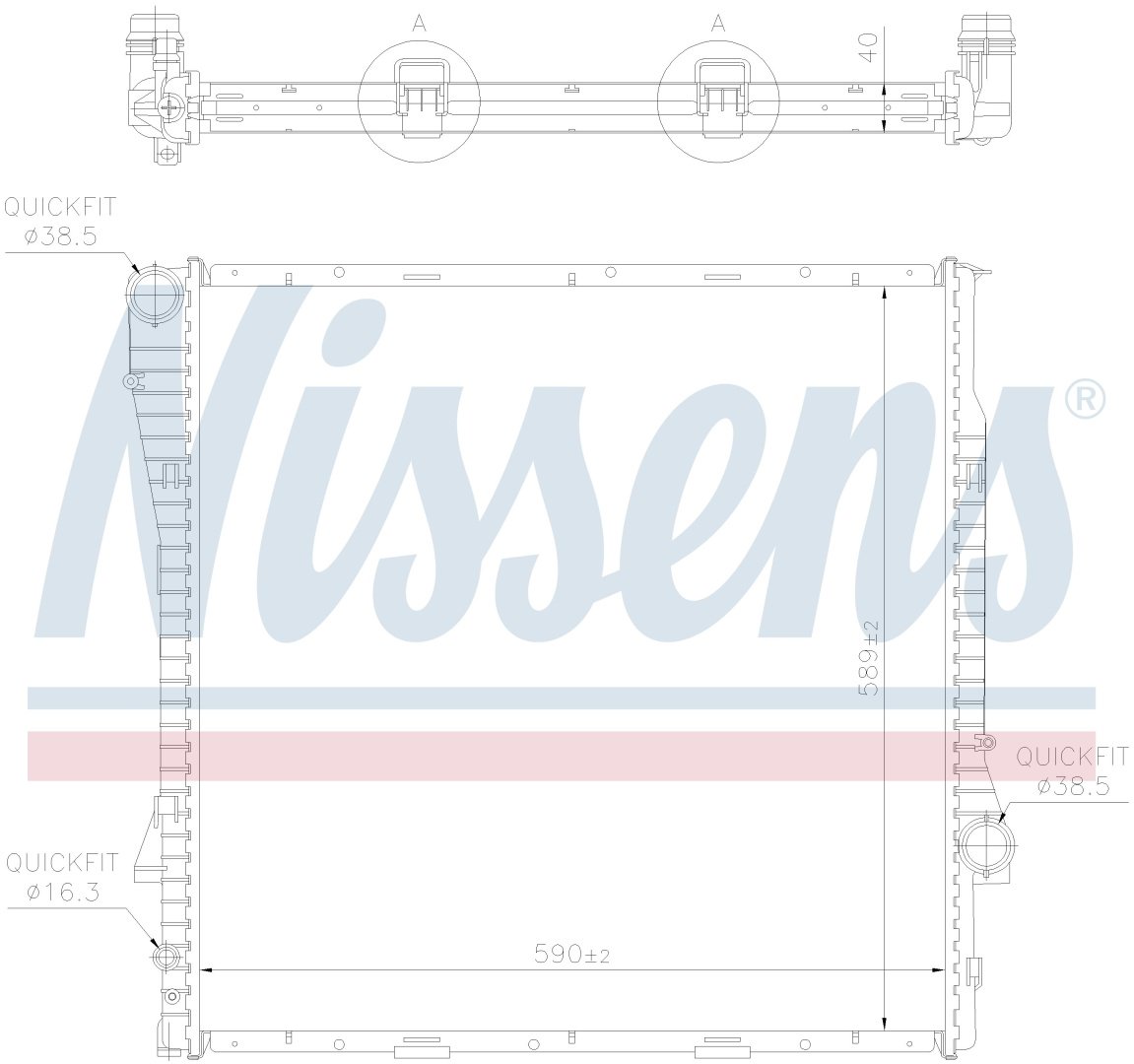 Nissens радиатор кондиционера 60787A купить,NaN