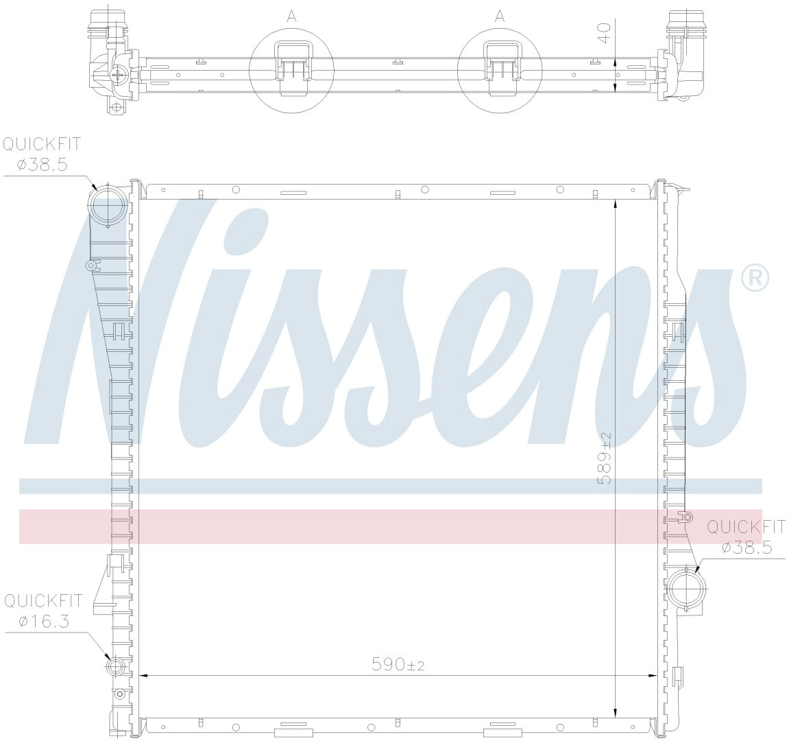 Nissens радиатор кондиционера 60787A купить,NaN