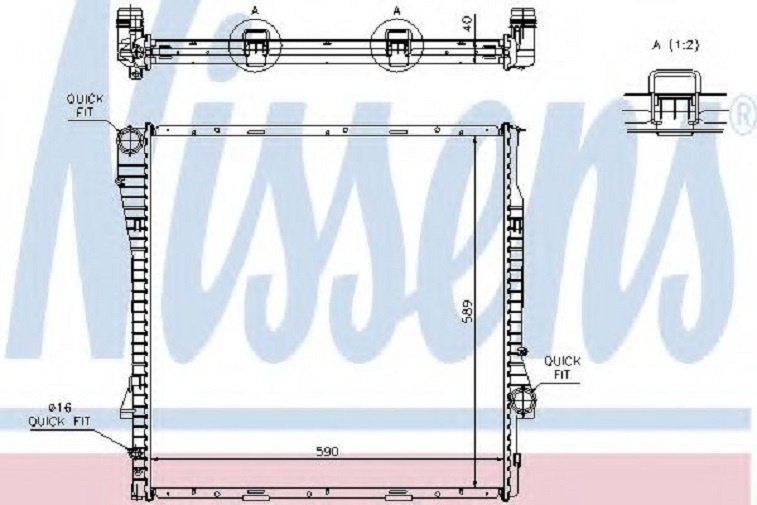 Nissens радиатор кондиционера 60787A купить,NaN