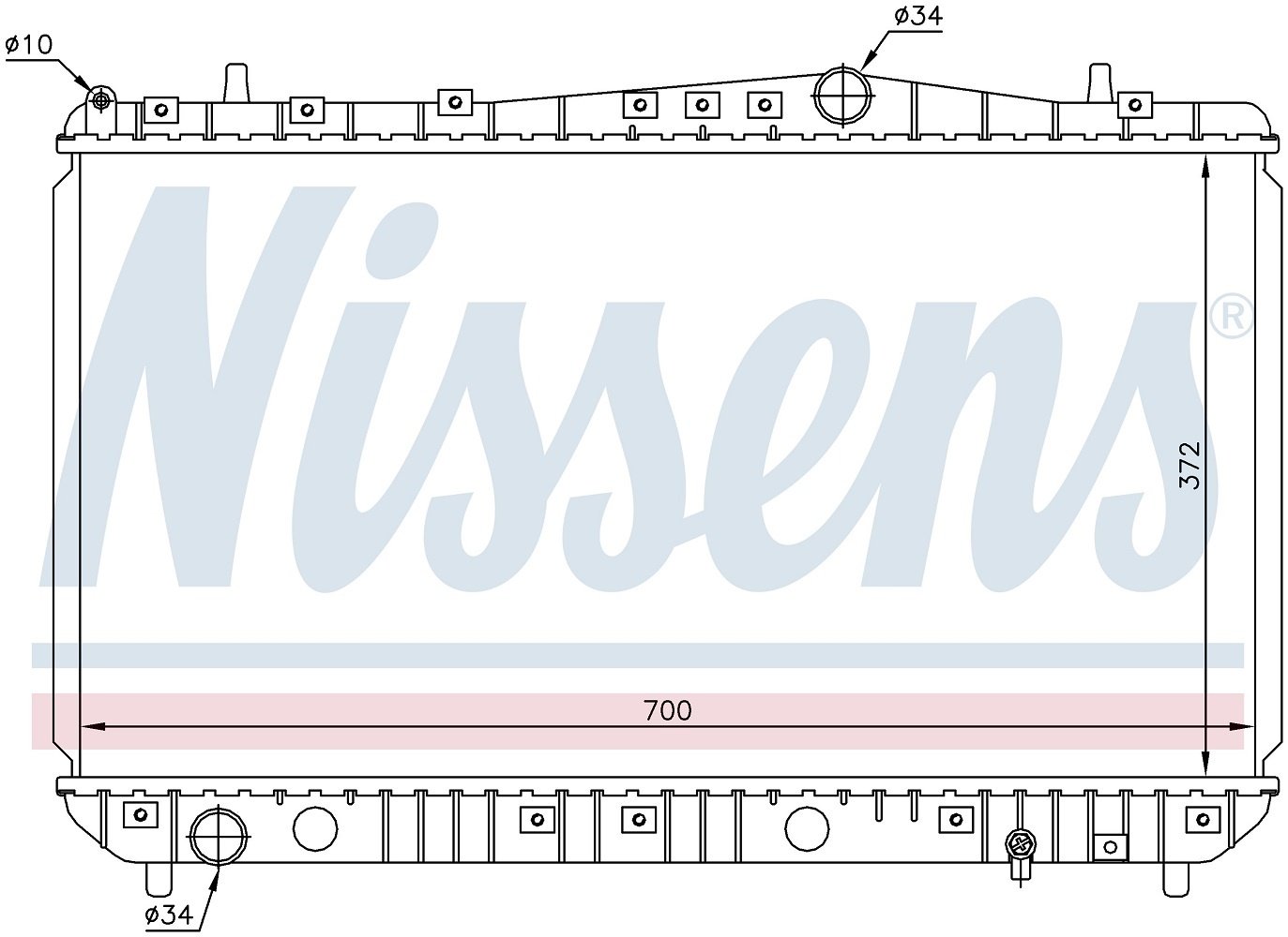 Nissens радиатор основной 61633 купить,NaN