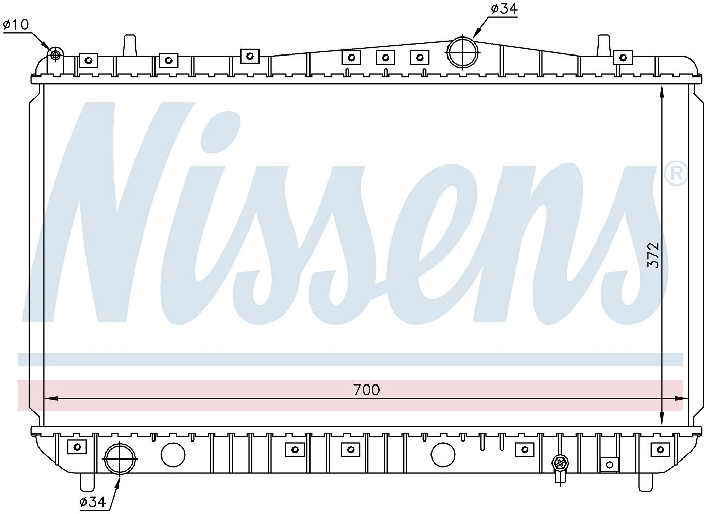 Nissens радиатор основной 61633 купить,NaN