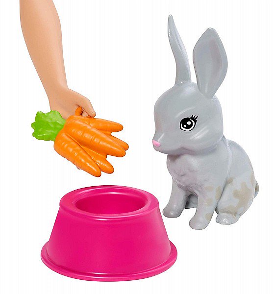 Кукла Mattel Barbie Блондинка с питомцами  FXH110 купить,NaN