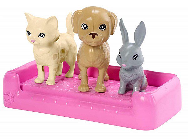 Кукла Mattel Barbie Блондинка с питомцами  FXH110 купить,NaN