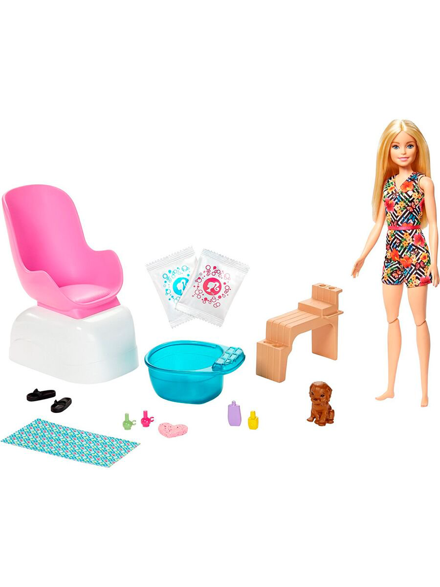 Игровой набор Barbie Салон для маникюра и педикюра купить,NaN