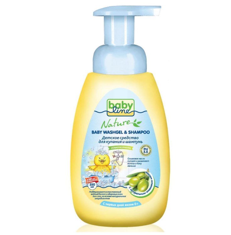 Средство для купания Babyline Nature  с маслом оливы  250мл купить,NaN