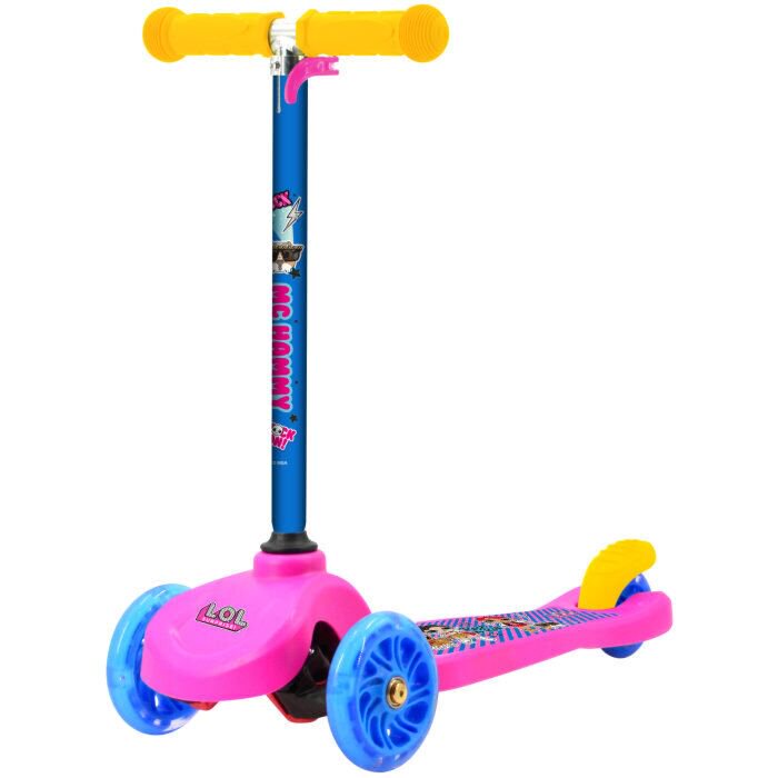 Самокат 3-х колесный  1toy LOL   фиолетовый купить,NaN
