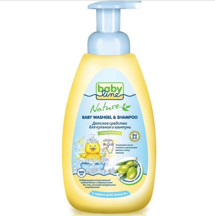 Средство для купания Babyline Nature  с маслом оливы  500мл купить,NaN