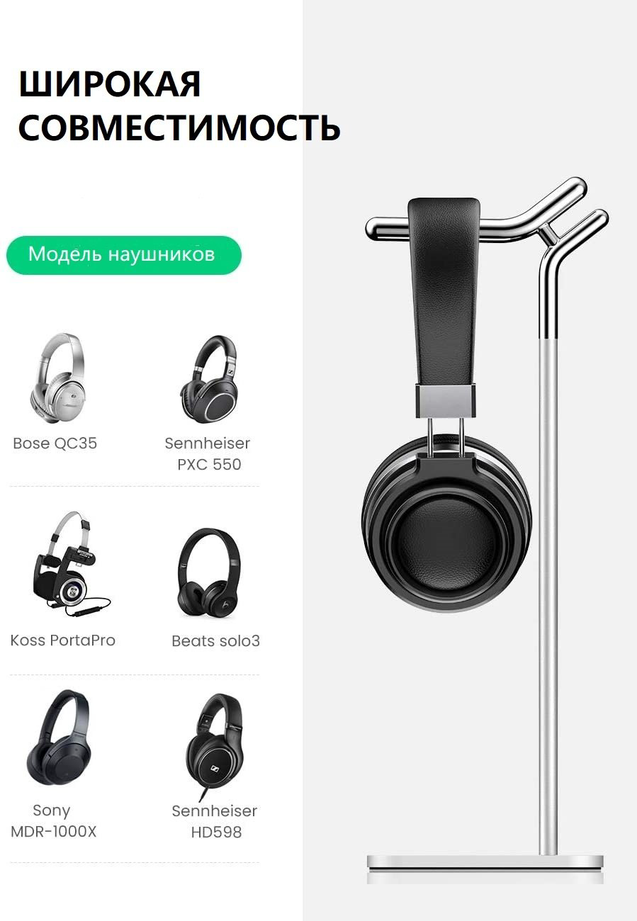 Подставка для наушников Ugreen 80701 серый купить,NaN