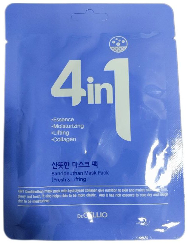 Маска для лица Dr.Cellio тканевая 4 in 1 Sanddeuthan Fresh Lifting 1 шт купить,NaN