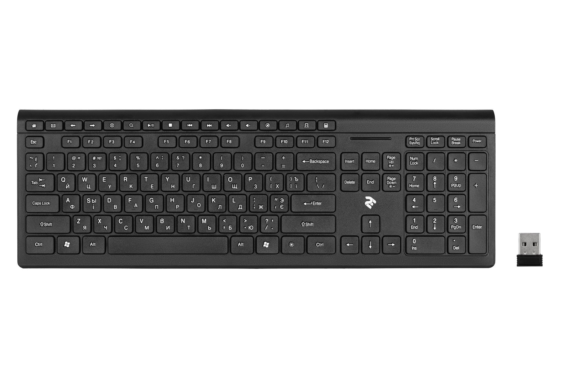 Клавиатура 2E KS210 Slim черная