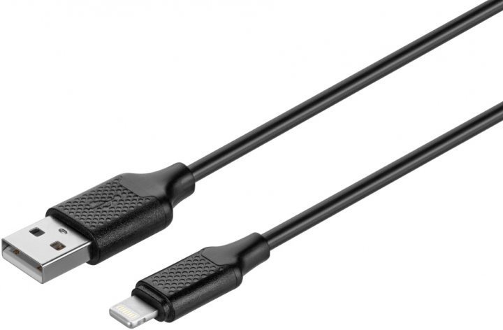 Кабель KITs USB 2.0-Lightning KITS-W-003 1м черный купить,0