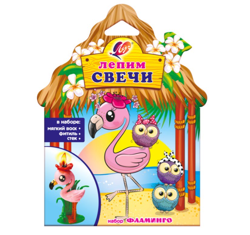Набор для лепки свечей Луч Фламинго 5 цветов купить,NaN