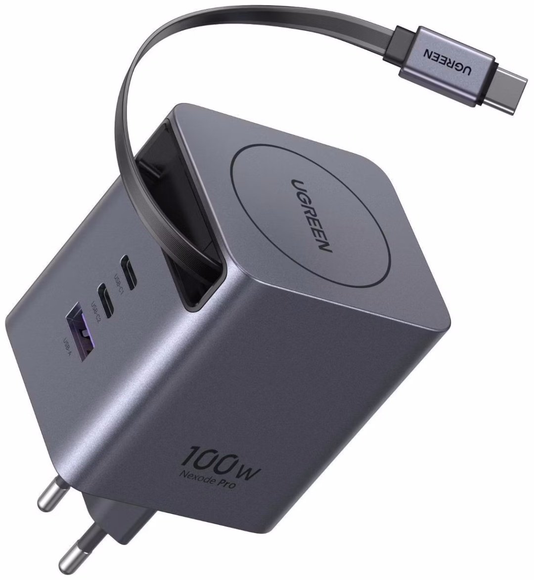 Зарядное устройство Ugreen X616 (65828) USB Type-C, USB 100 Вт серый