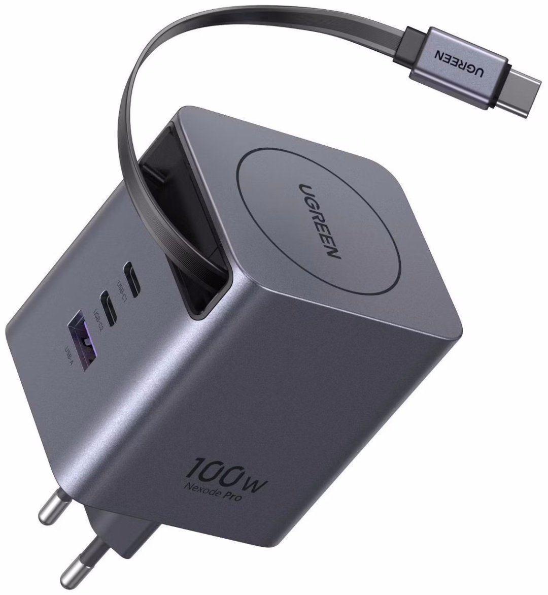 Зарядное устройство Ugreen X616 (65828) USB Type-C, USB 100 Вт серый