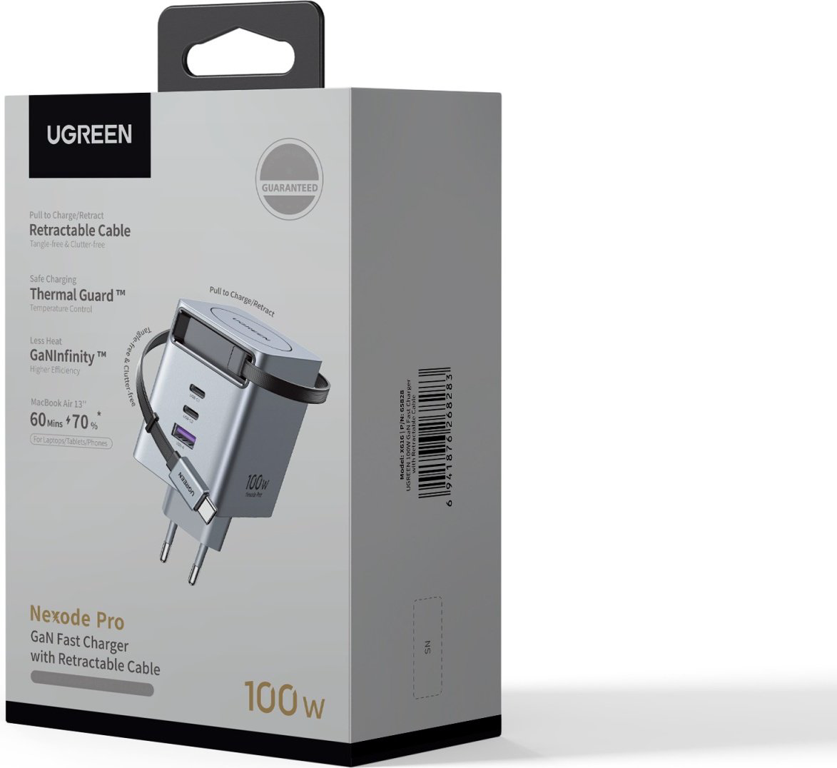 Зарядное устройство Ugreen X616 (65828) USB Type-C, USB 100 Вт серый - ForteMarket Зарядное устройство Ugreen X616 (65828) USB Type-C, USB 100 Вт серый купить,20090
