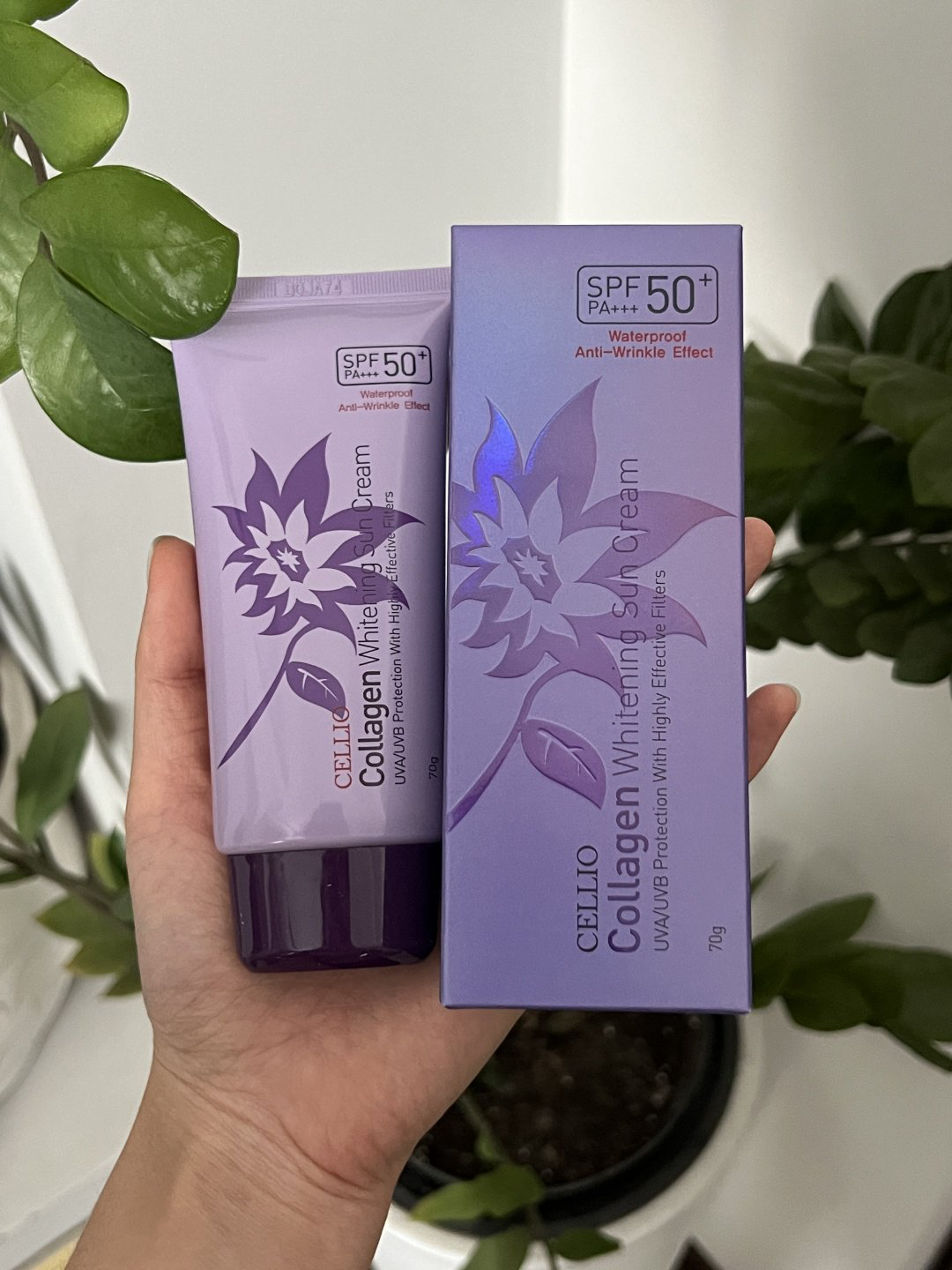 CELLIO крем Cellio солнцезащитный крем с коллагеном SPF50+ PA+++, 70 г для лица 70 г купить,NaN