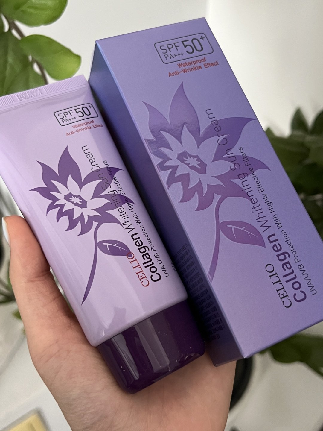 CELLIO крем Cellio солнцезащитный крем с коллагеном SPF50+ PA+++, 70 г для лица 70 г купить,NaN