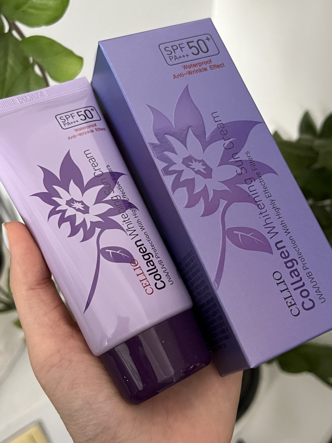 CELLIO крем Cellio солнцезащитный крем с коллагеном SPF50+ PA+++, 70 г для лица 70 г купить,NaN